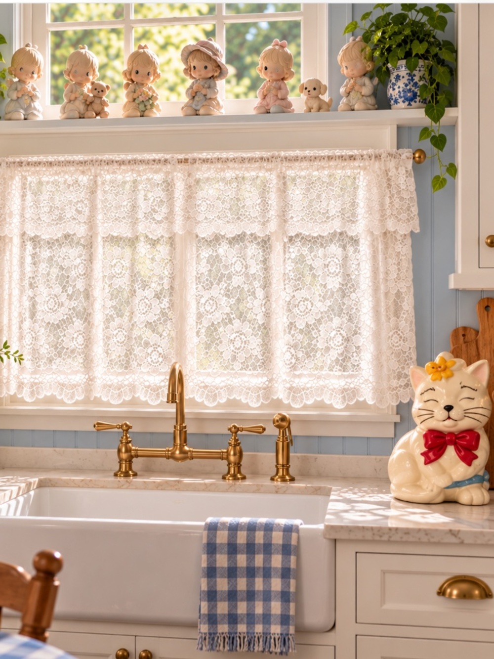 Grandmas Lace Cafe Curtain Panel (Yes she loves lace)